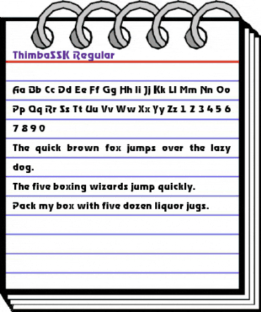 ThimbaSSK Regular animated font preview