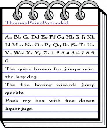 ThomasPaineExtended Regular animated font preview