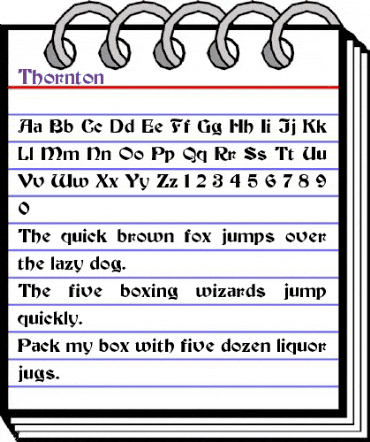 Thornton Regular animated font preview