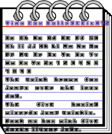 Tiny Box CollageBitA12 Regular animated font preview