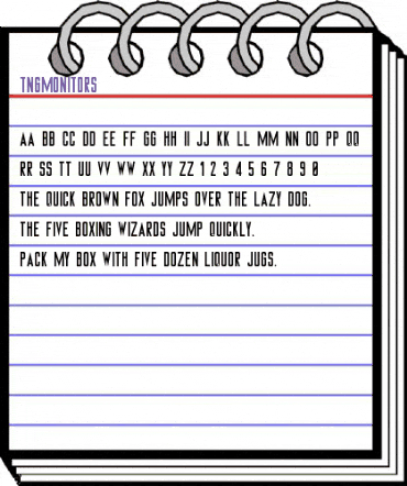 TNGMonitors Regular animated font preview
