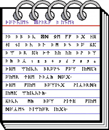 Tolkien Dwarf Runes Regular animated font preview