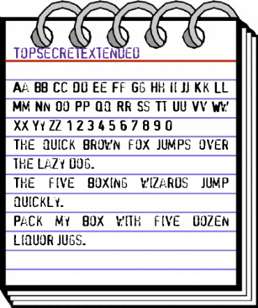 TopSecretExtended Regular animated font preview