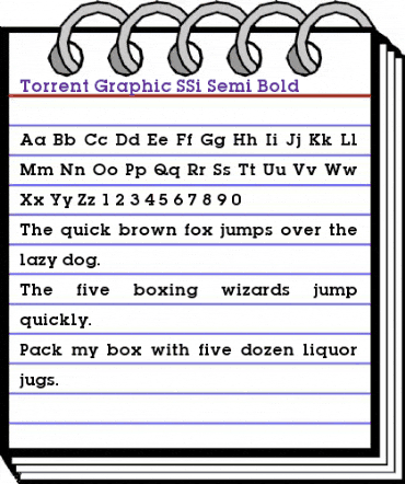 Torrent Graphic SSi Semi Bold animated font preview