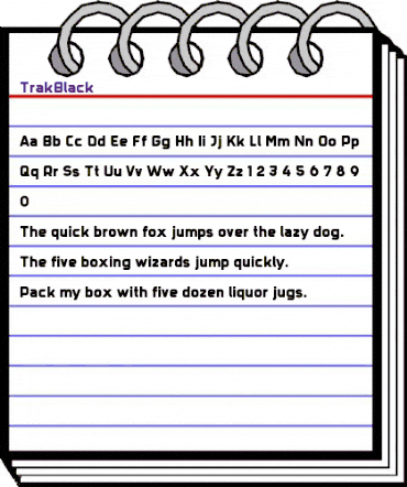 Trak Black animated font preview