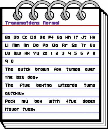 Transmaidens Normal animated font preview
