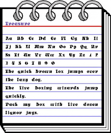Treasure Regular animated font preview