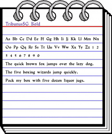 TribunusSG Regular animated font preview