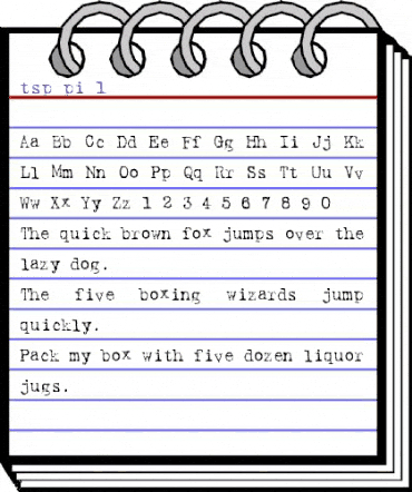 tsp pi 1 Regular animated font preview