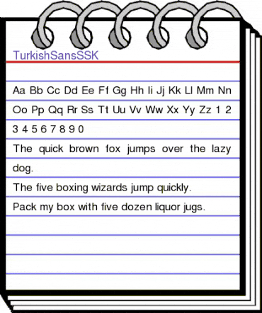 TurkishSansSSK Regular animated font preview