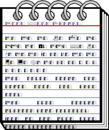 Type Keys Normal animated font preview
