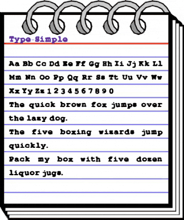 Type-Simple Regular animated font preview