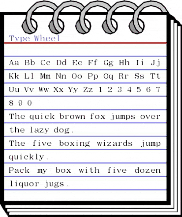 Type Wheel Regular animated font preview