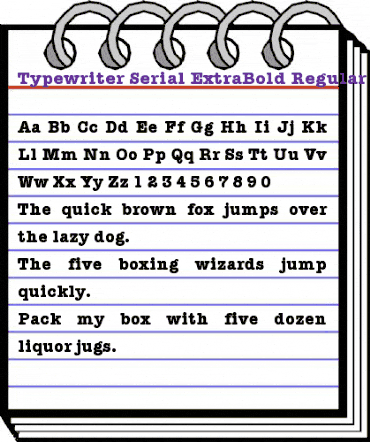 Typewriter-Serial-ExtraBold Regular animated font preview
