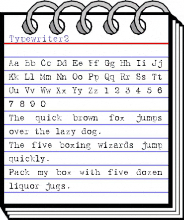 Typewriter2 Regular animated font preview