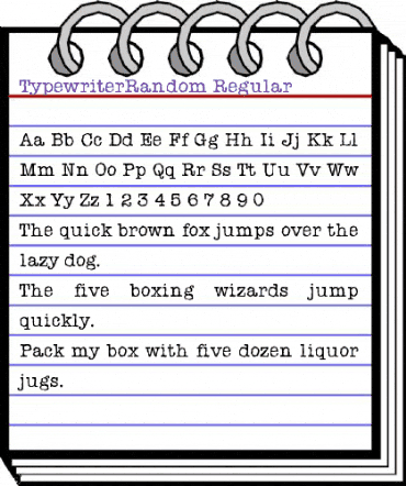 TypewriterRandom Regular animated font preview