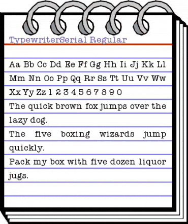 TypewriterSerial Regular animated font preview