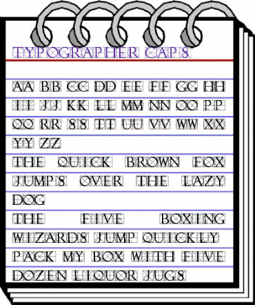 Typographer Caps Regular animated font preview