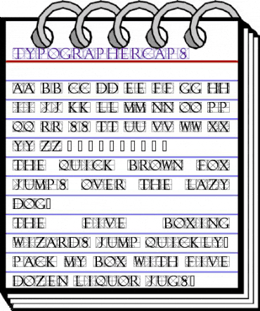 TypographerCaps Regular animated font preview
