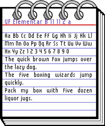 UF Elementar B 11.11.2 a Regular animated font preview