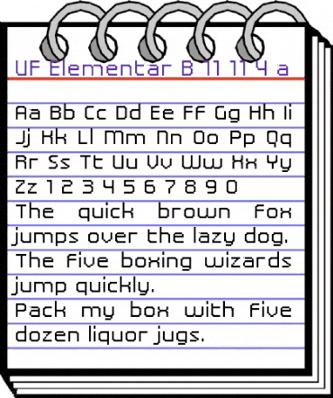 UF Elementar B 11.11.4 a Regular animated font preview