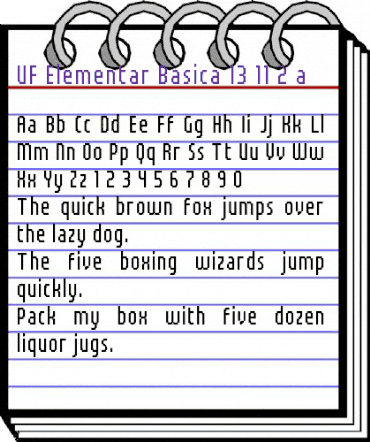 UF Elementar Basica 13.11.2 a Regular animated font preview