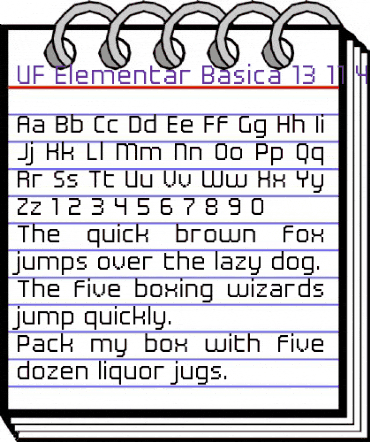 UF Elementar Basica 13.11.4 a Regular animated font preview