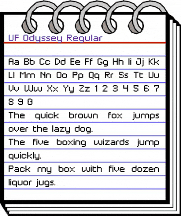 UF Odyssey Regular Regular animated font preview