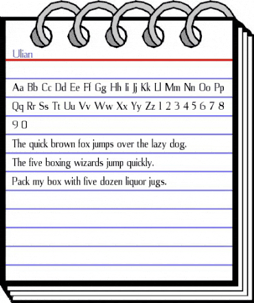 Ulian Regular animated font preview