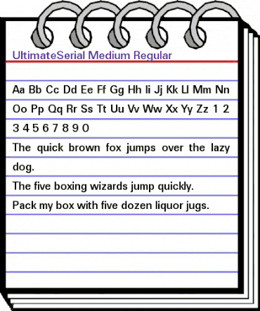 UltimateSerial-Medium Regular animated font preview