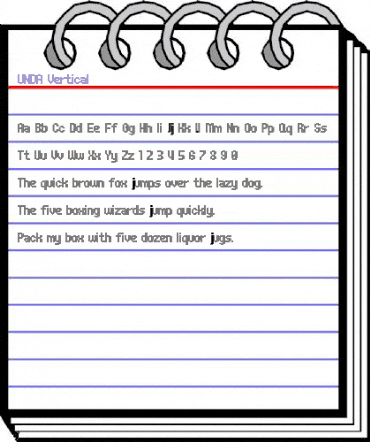 UNDA Regular animated font preview