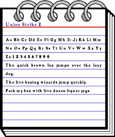 Union Strike 2 Regular animated font preview