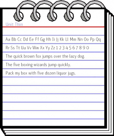 Unit-Thin Regular animated font preview