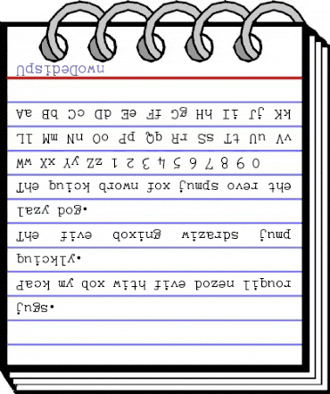 UpsideDown Regular animated font preview
