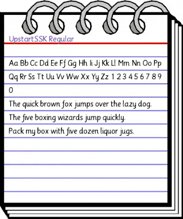 UpstartSSK Regular animated font preview