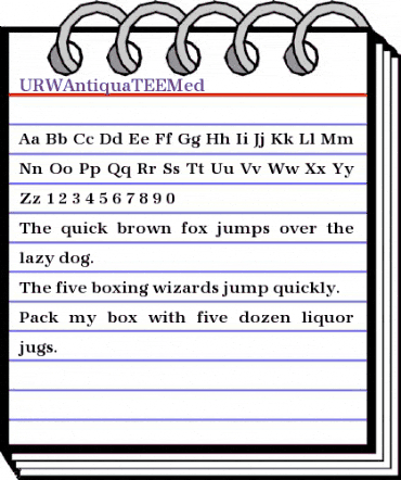 URWAntiquaTEEMed Regular animated font preview