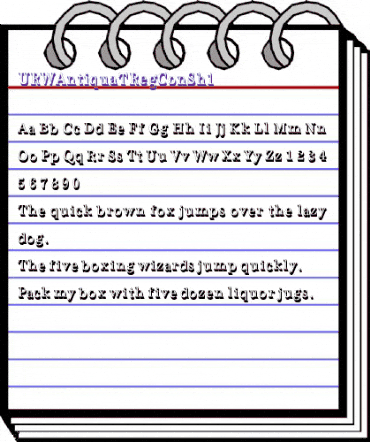 URWAntiquaTRegConSh1 Regular animated font preview