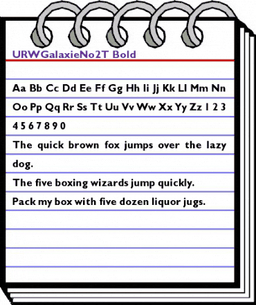 URWGalaxieNo2T Bold animated font preview
