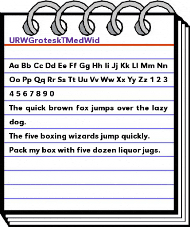 URWGroteskTMedWid Regular animated font preview