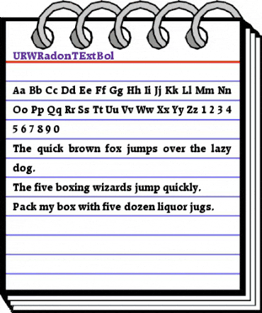 URWRadonTExtBol Regular animated font preview