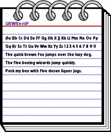 URWRectiP Regular animated font preview