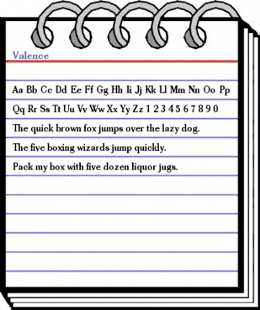Valence Regular animated font preview