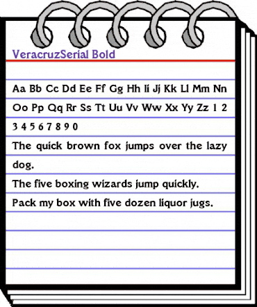 VeracruzSerial Bold animated font preview