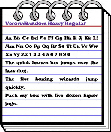 VeronaRandom-Heavy Regular animated font preview