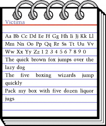 Victima Regular animated font preview