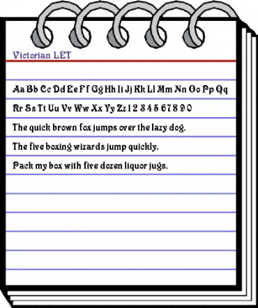 Victorian LET Regular animated font preview