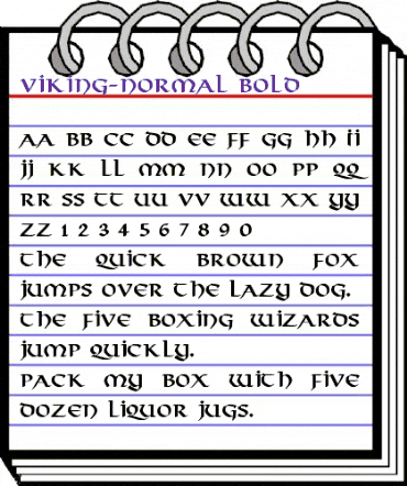 Viking-Normal Bold Regular animated font preview