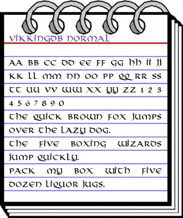 VikkingDB Normal animated font preview