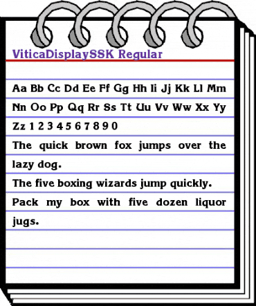 ViticaDisplaySSK Regular animated font preview