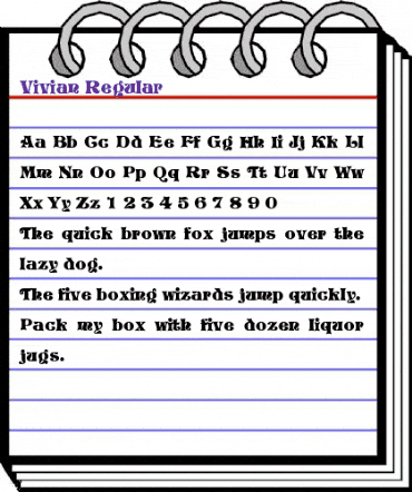 Vivian Regular animated font preview